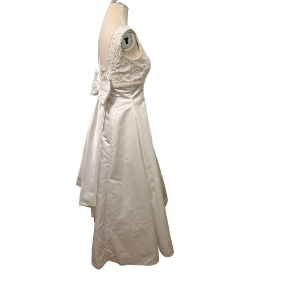 Vintage Mori Lee Wedding gown dress Madeline Gardner tmless bridal 90s luxe sz 4 - Picture 11 of 16
